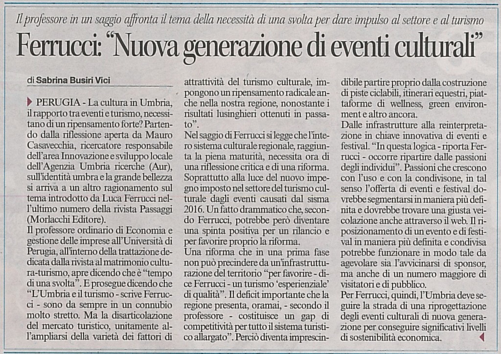 articolo Corriere dell Umbria 22 gennaio 18